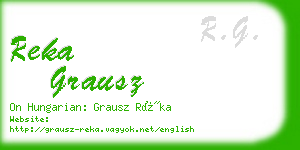 reka grausz business card